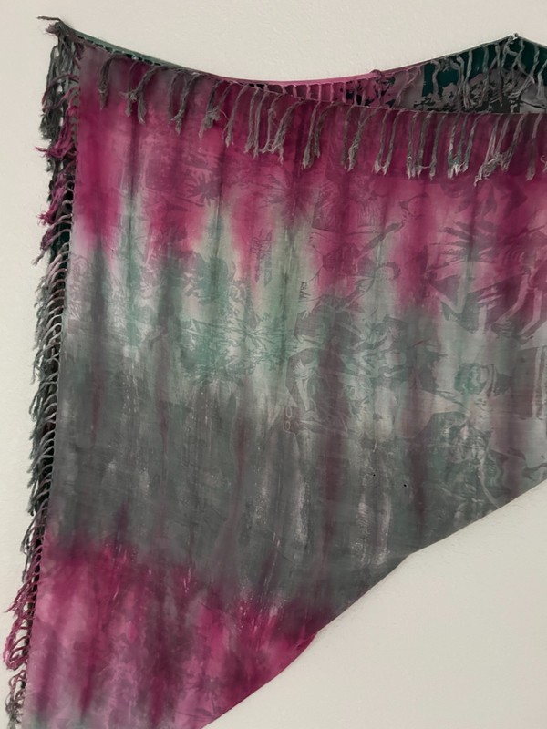 Rare Vintage 1988 Paul Ropp & Henry Lehr Coconut Studio Art Scarf/Wall Hanging gallery