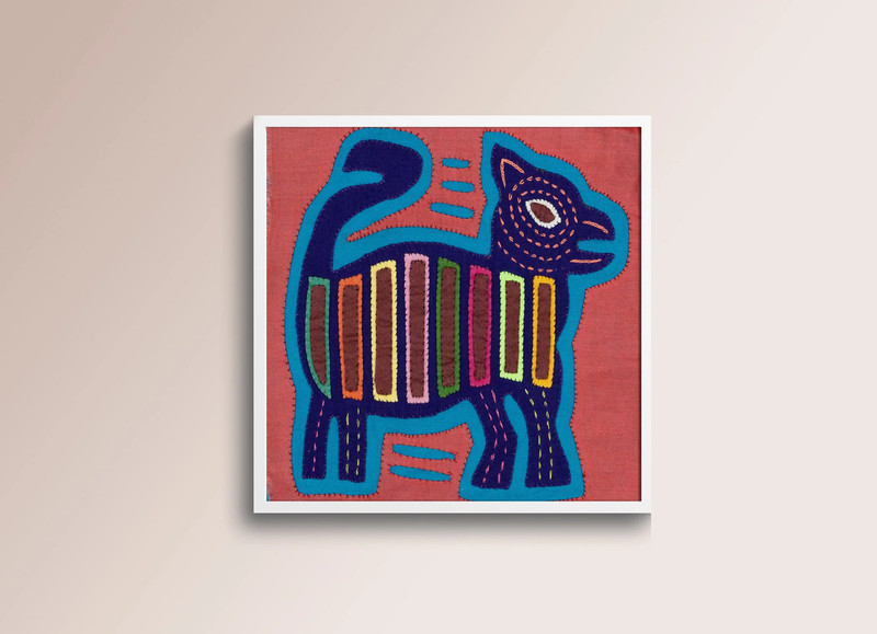 Vintage Pink and Purple Puppy Dog Molita gallery