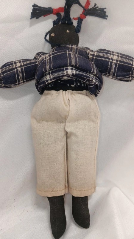 Black African American Folk Art Cloth Doll Vintage Handmade gallery