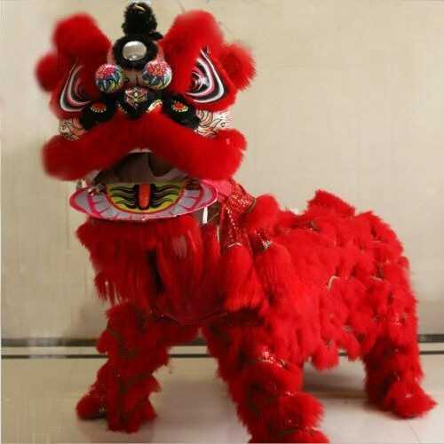 Chinese Foshan Lion Dance Mascot Costume Huang Feihong South Lion 中国舞狮