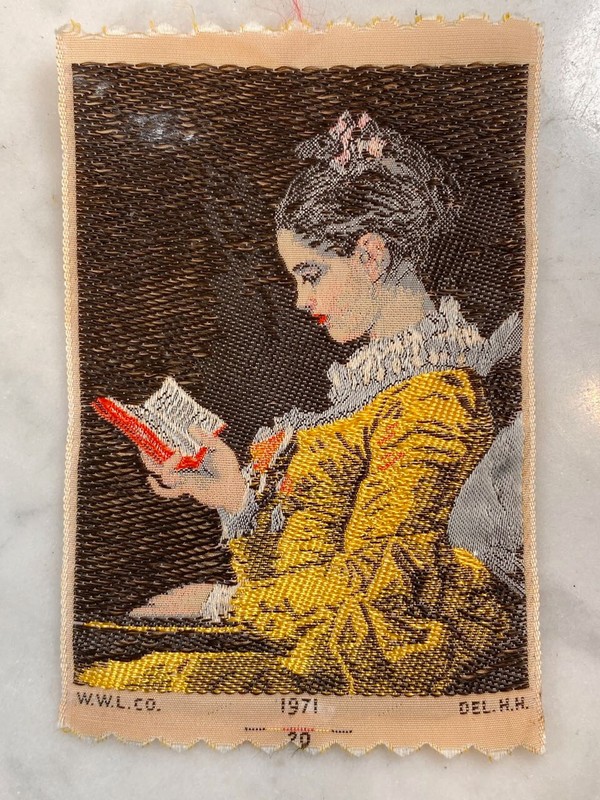 VTG WARNER ARTEX Silk Woven Jacquard JEAN HONORE FRAGONARD. WWL CO DEL HH 1971