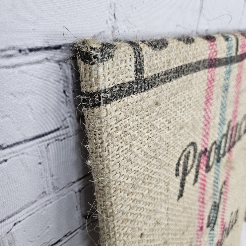 Product Of Colombia Authentic Burlap Sack Wrapped Canvas Wood Framed Art 20x16 gallery