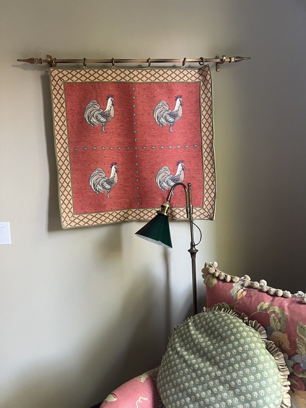 29” by 31” Cotton Tapestry of Roosters Designed by CSI Creations De France gallery