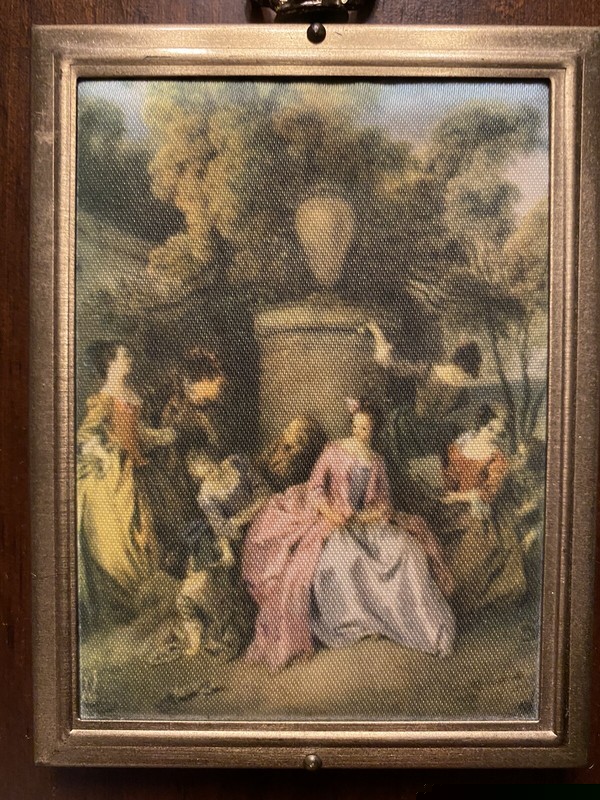 Vintage Colonial Ladies Women Fabric Art Decor Wood Plaque C10 gallery