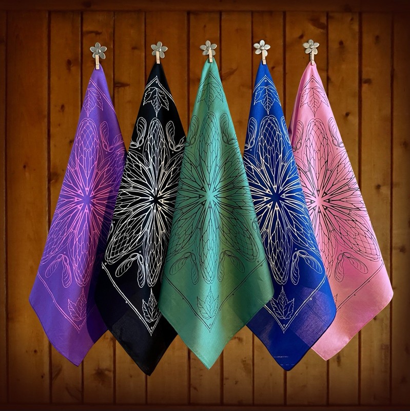 Cicada Wing Bandana Design by lauraclaire66, black/white gallery