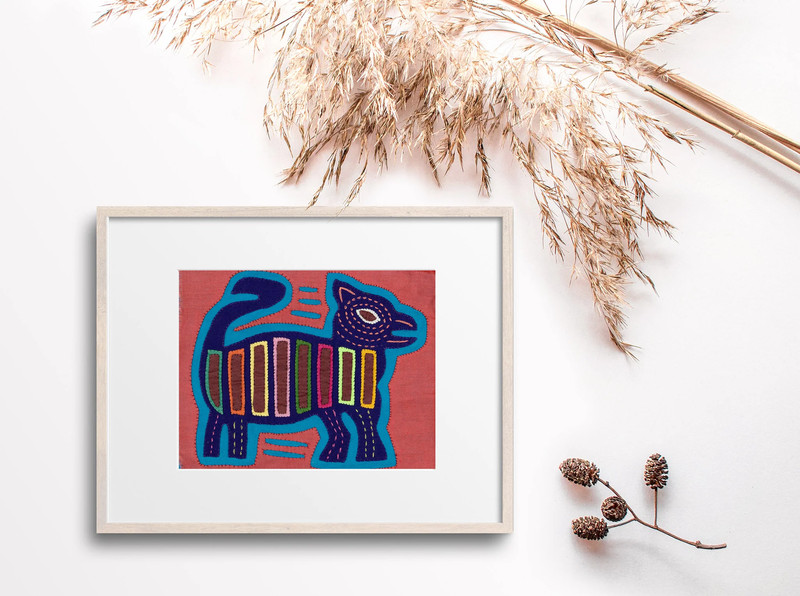 Vintage Pink and Purple Puppy Dog Molita gallery