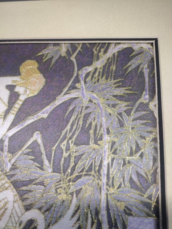 Susho Silk Art "Woman With Swans" Apres Ting Shao Kuang, Matter & Frame Ready gallery