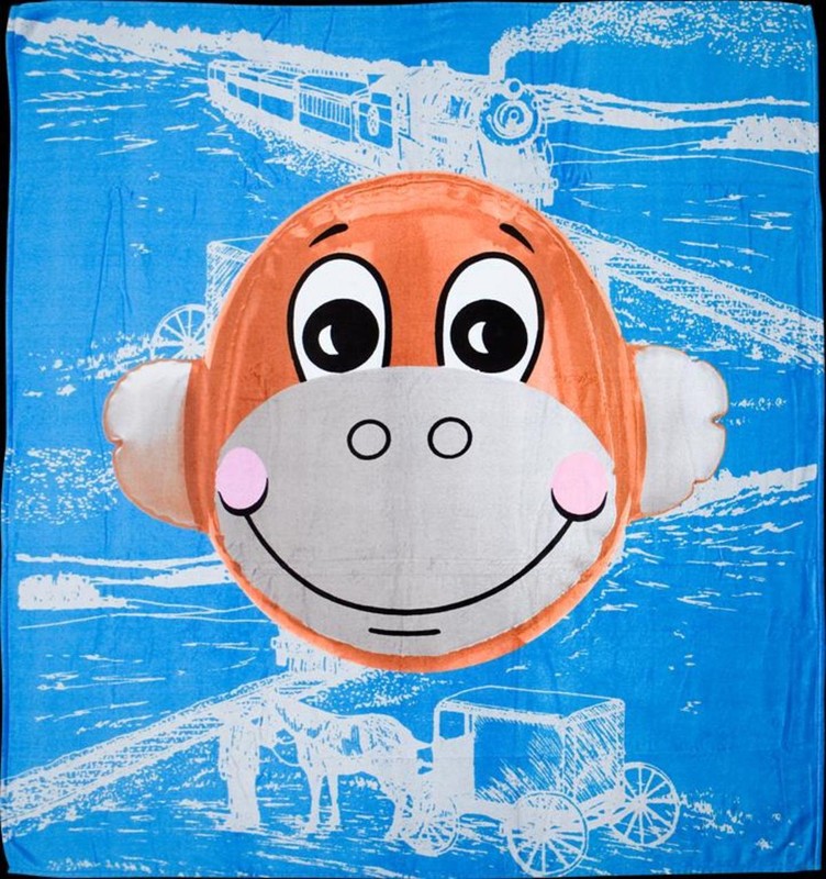 JEFF KOONS 'Monkey Train (Blue)' Hulk Elvis Art Production Fund Beach Towel NIB! gallery