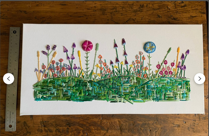 embroidered flower art gallery