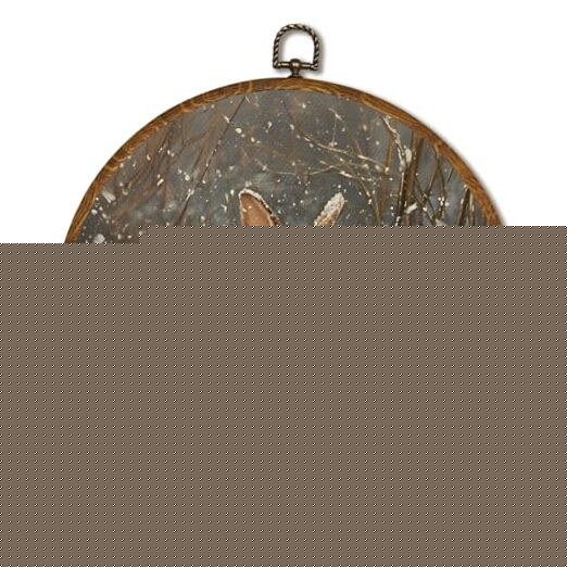Vintage Wall Art Decor 10x10Inch, Funny Rabbit Circular Wall Art Framed Canvas
