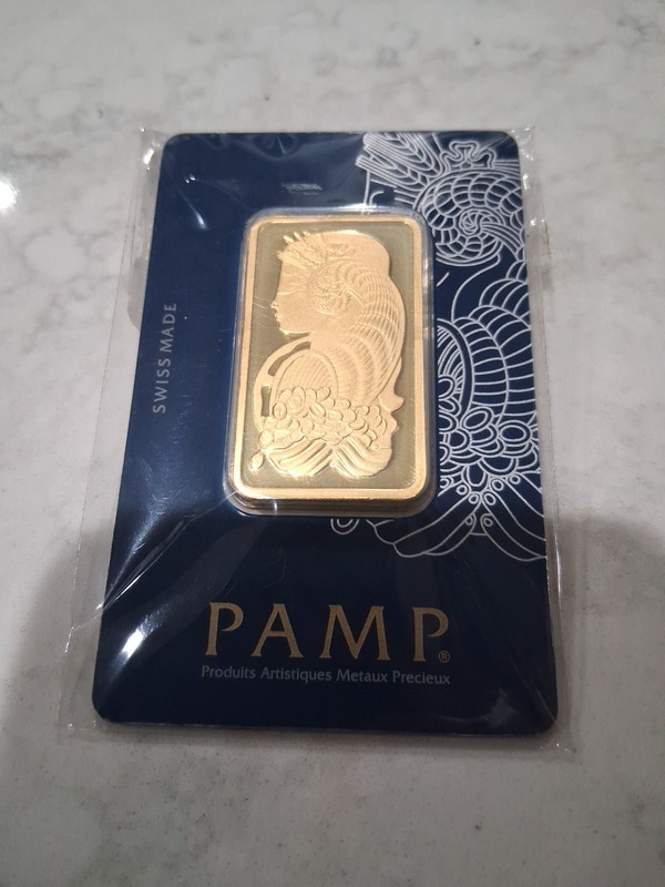 1 oz Gold Bar - PAMP Suisse - Fortuna - in Sealed Assay 1 Troy Oz