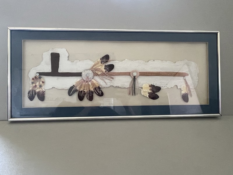 The Leland Gallery Rogers, Arkansas- Framed Wall Art Native American (26″ X 11″)
