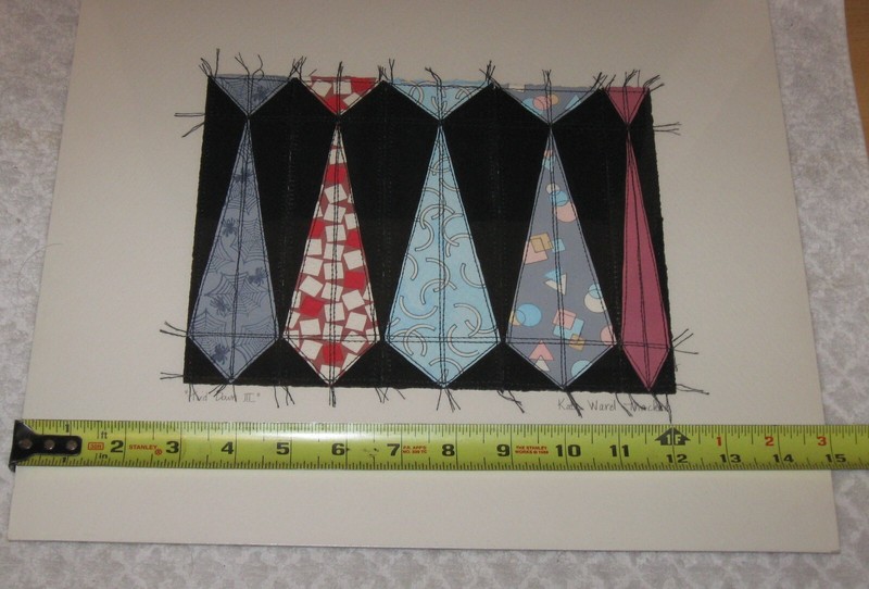 Kate Ward Thacker (Tied Dawn III) Woven Fabric Textiles Art Matted Signed gallery