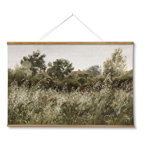 Extra Large Vintage Framed Wall Art, 36x54 Inch Farmhouse Retro Meadow gallery