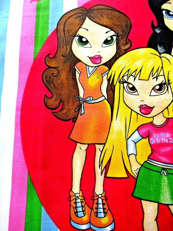 "LIL' BRATZ / FABRIC PRINT" ~ (17" X 21") ~ ** WALL ART / QUILTING ** #49 gallery