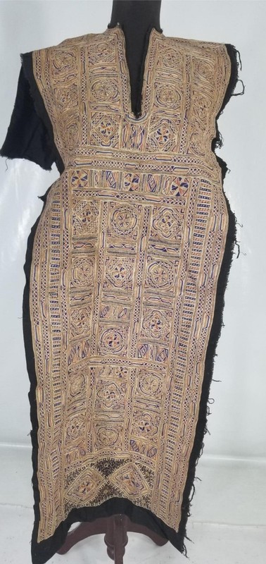 Vintage Afghan Tribal Embroidered Dress Fragment
