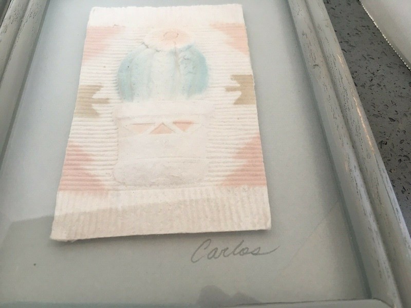 3D Southwestern Pastel Wet Cast Paper Art 3 Pictures by Carlos Vintage W108 gallery