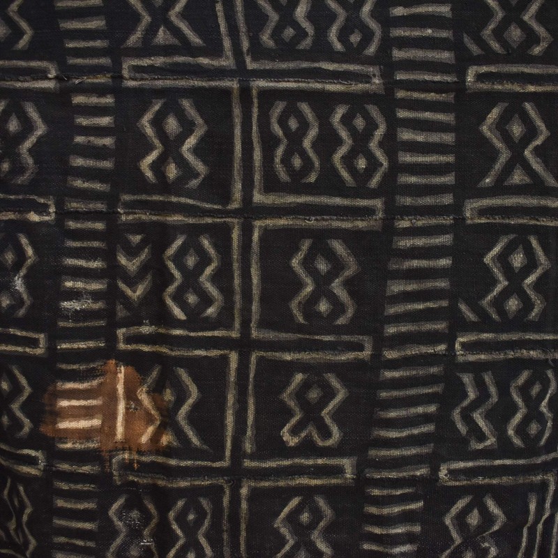 Bògòlanfini Black Mudcloth Textile Mali 61x33 inch gallery