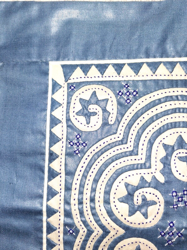 VTG Handmade Hmong Chinese Folk Art Tapestry Square Hand Stitch Reverse Applique gallery