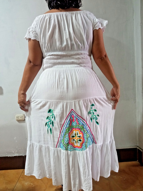 Shipibo Native embroidery aya visions design dress gallery