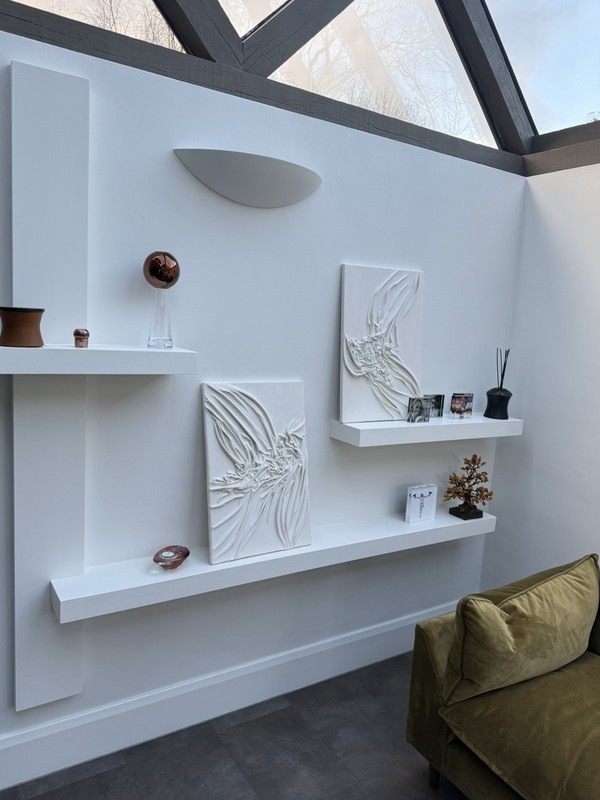3D Plaster Wall Art Contemporary Fabric Style 40 x 60 Cm Made By Sonata gallery