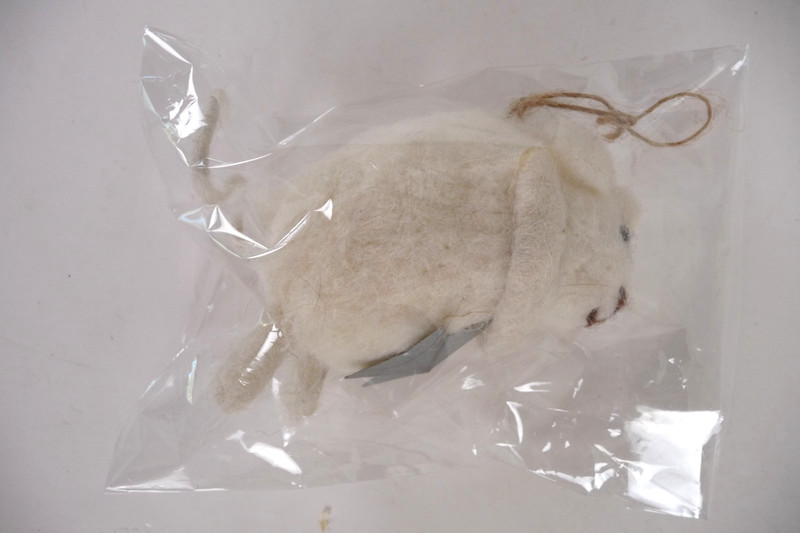 Needle Felted Wool Mouse with Star Felt Sculpture Ornament Loop/Hang Gift gallery