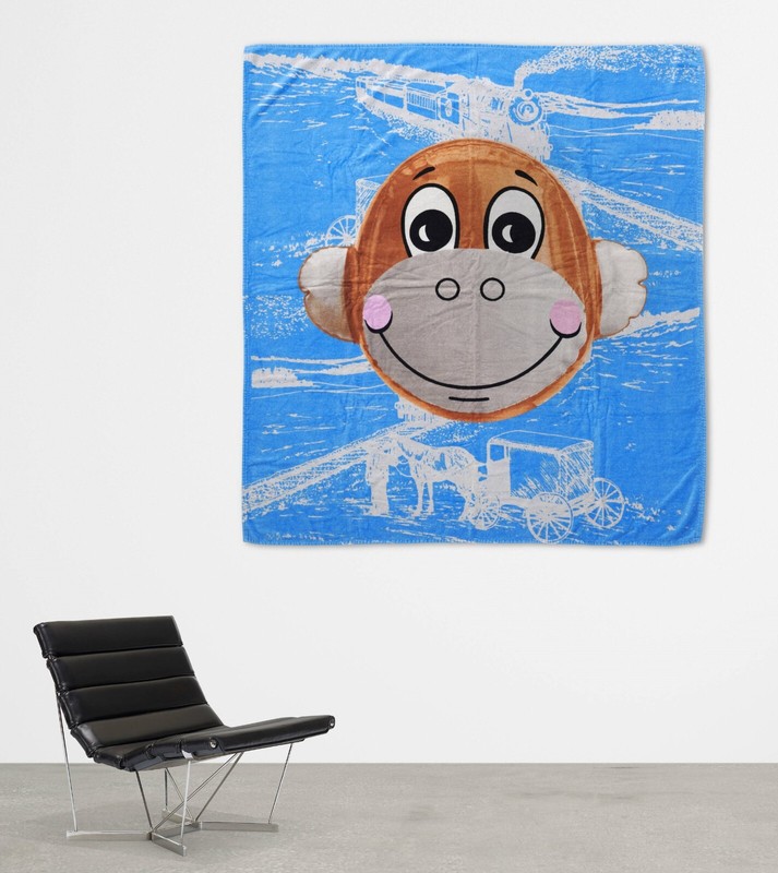 JEFF KOONS 'Monkey Train (Blue)' Hulk Elvis Art Production Fund Beach Towel NIB! gallery