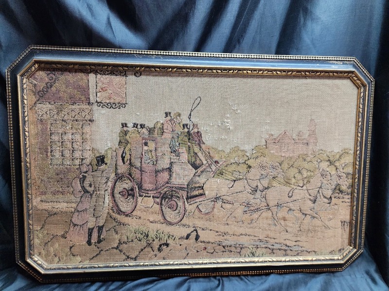 OOAK La France Textiles First Prize Petit Point Tapestry Artwork Needlepoint