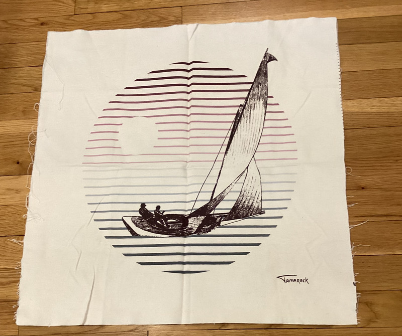 Tamarack SAILING Fabric Wallhanging Vintage Retro Mid Century Deco gallery