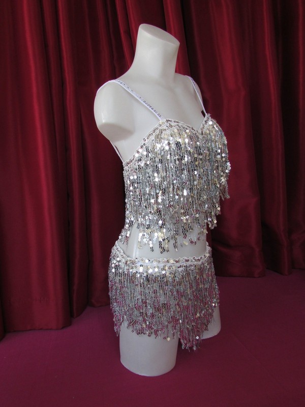 DA NEENA R3 Little Party Girl Latin Salsa Dance Pageant Sequin Costume S-M gallery