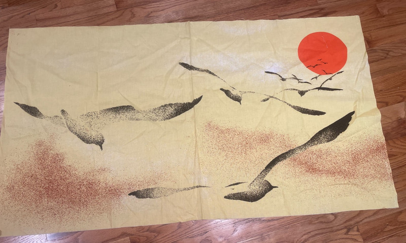 Int’l Printworks Fabric Wallhanging Gull – Vintage Retro Mid Century Art Deco