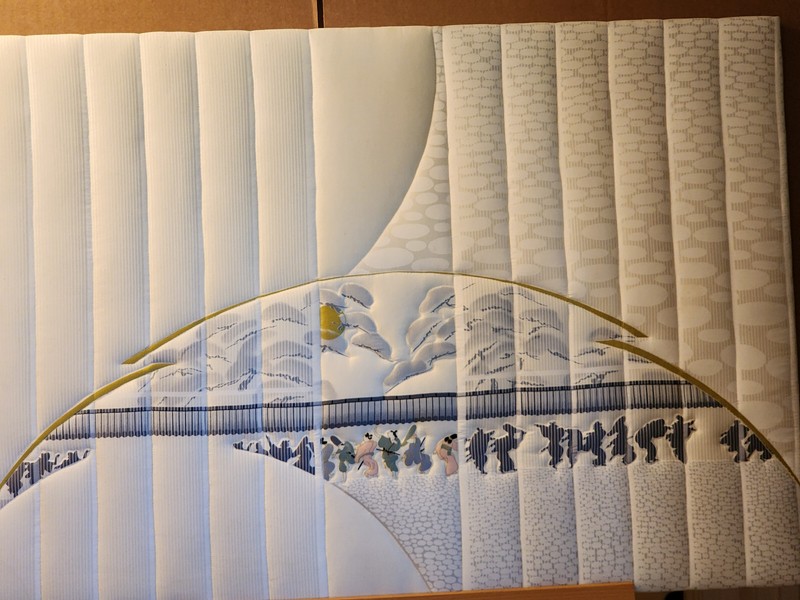 Vtg ODORI Quilted Asian Themed Silkscreen Wall Hanging 1977 Design For Finlandia gallery
