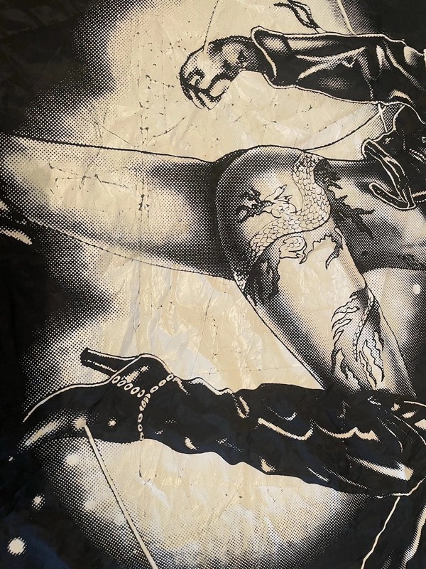 1989 Tapestry Just Brass Nikry Vintage Pinup Naked Girl Grimm Reaper Metal Black gallery