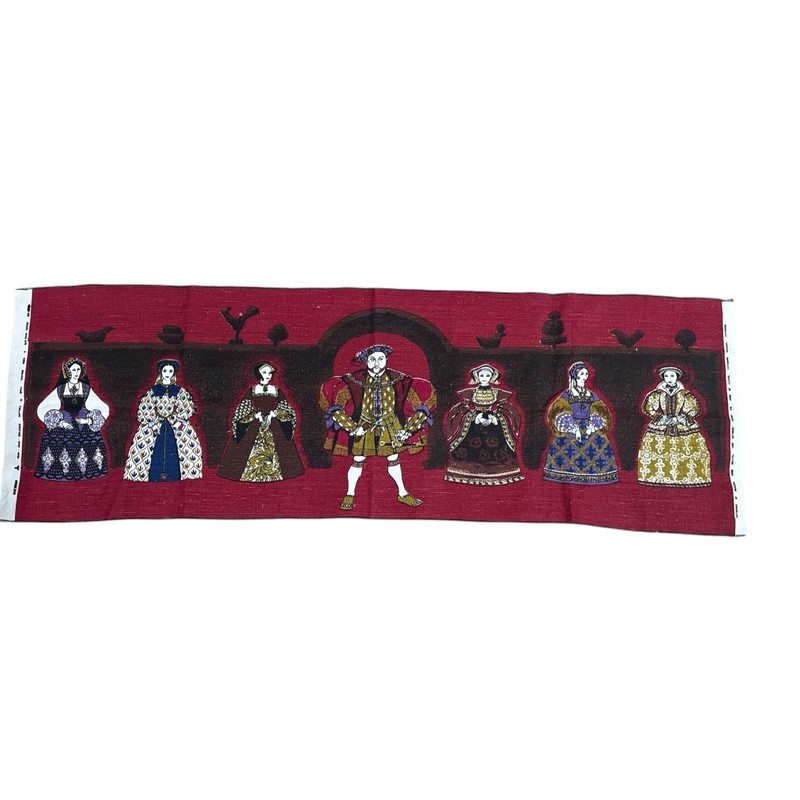 Tibor Original Tibor Reich King Henry The 8th And Wives Fabric Panel EUC