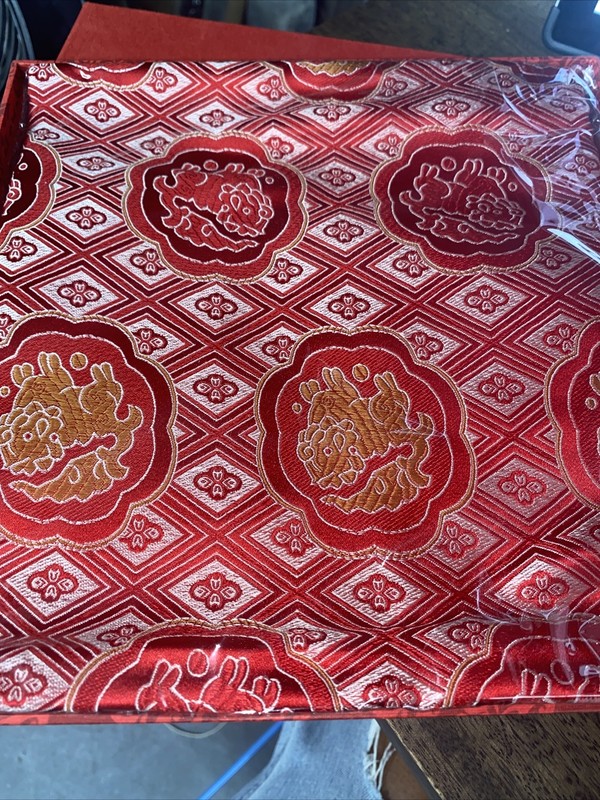 Chengdu Shu Brocade and Embroidery Red Dragon Scarf