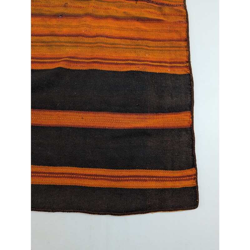 Vintage Peruvian Andean Handwoven Striped Wool Textile 52x47in gallery