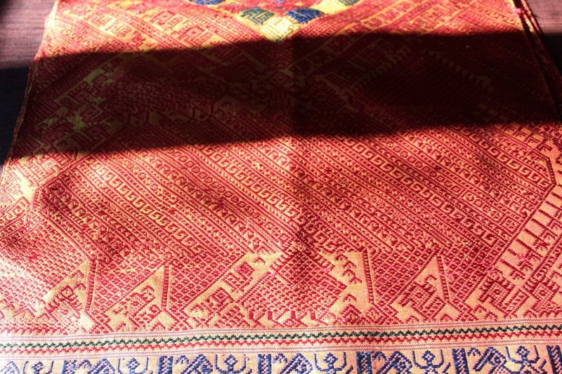 Lao Ethnic Cotton Mix, Handwoven, Loomed And Embroidered Textile Table Runner gallery