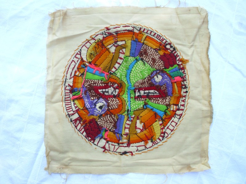 Vintage Mandala Faces Tapestry Wall Hanging Tribal Monsters Original Artwork Art gallery