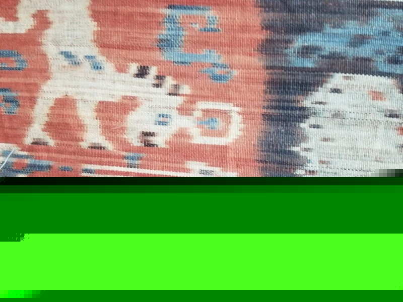 Antique Indonesian Sumba Ikat Handwoven Fringed Edges Textile Runner 274x43cms gallery