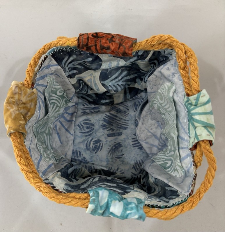 Slow Stitched Japanese Rice Bag, Cottage Core, Hand Stitched Gifts gallery