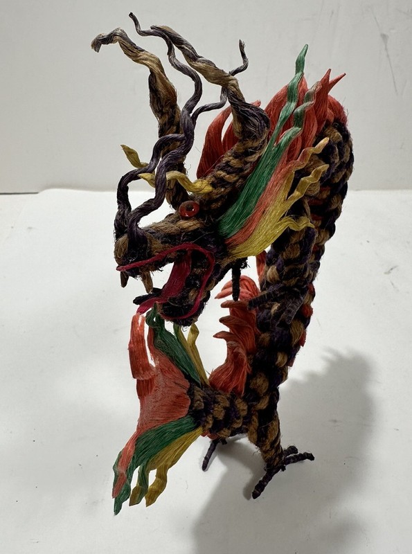 Chinese Dragon Sculpture Made of Jute Rope 7” gallery