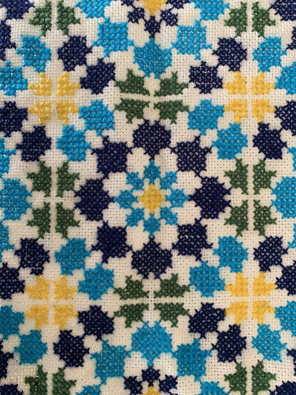 Vintage Moroccan Wall Hanging Hand Sewn Applique Textile Art gallery