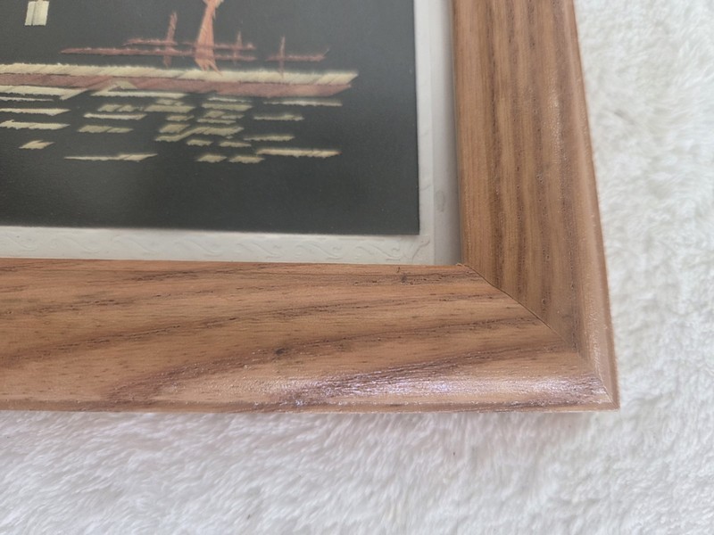 Hand-Crafted Asian Rice Straw Framed Art Small Detailed Scene Of Daily Life gallery