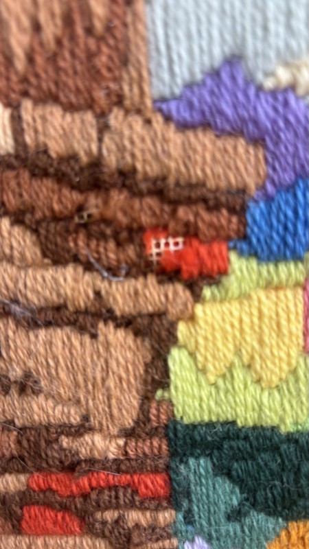 Wine Country Vineyard Rainbow Wool Needlepoint Tapestry 16x20 Wall Art Decor gallery
