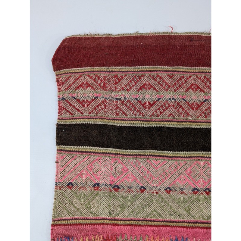 Vintage Traditional Handwoven Andean Manta Aguayo Wool Textile 69x63cm gallery