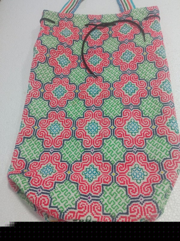 Shipibo Native Hand Embroidery Kene Design shoulder bag
