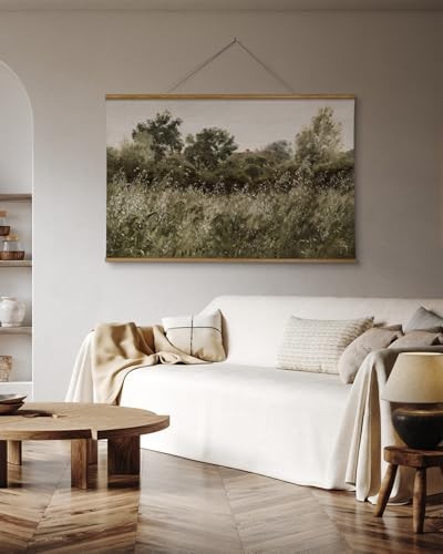 Extra Large Vintage Framed Wall Art, 36x54 Inch Farmhouse Retro Meadow gallery