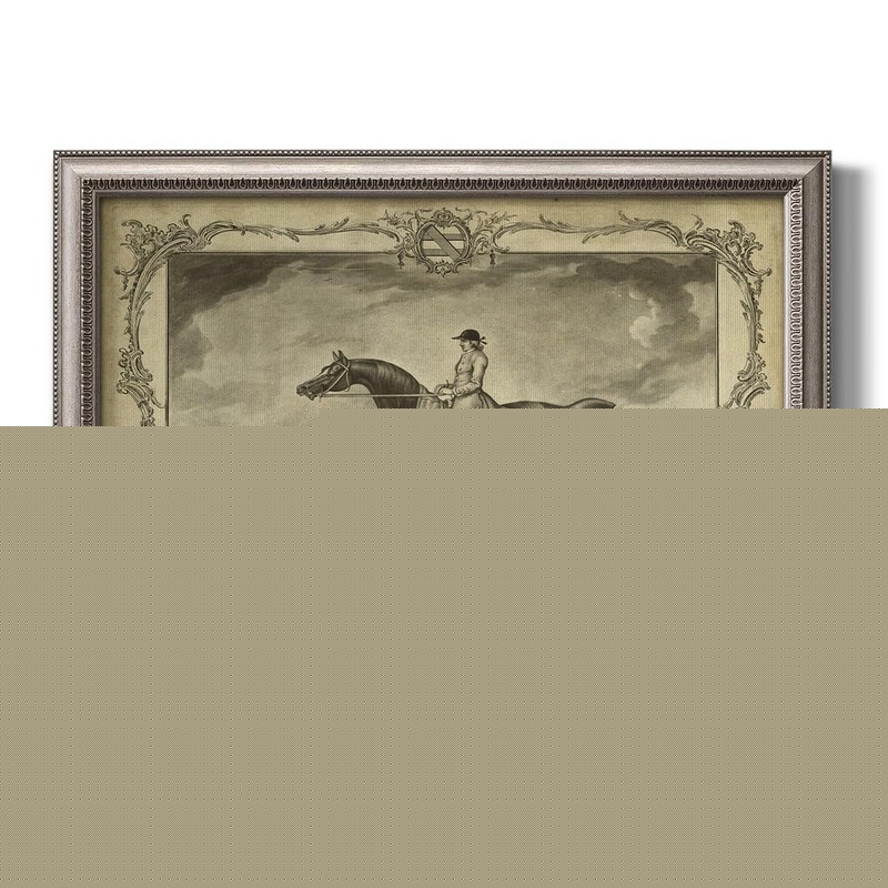 Vintage Wall Art Equestrian Horse Black and White Painting Modern Abstract Ar...