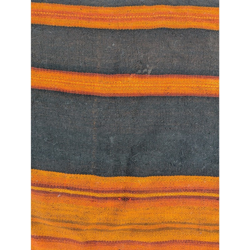 Vintage Peruvian Andean Handwoven Striped Wool Textile 52x47in gallery