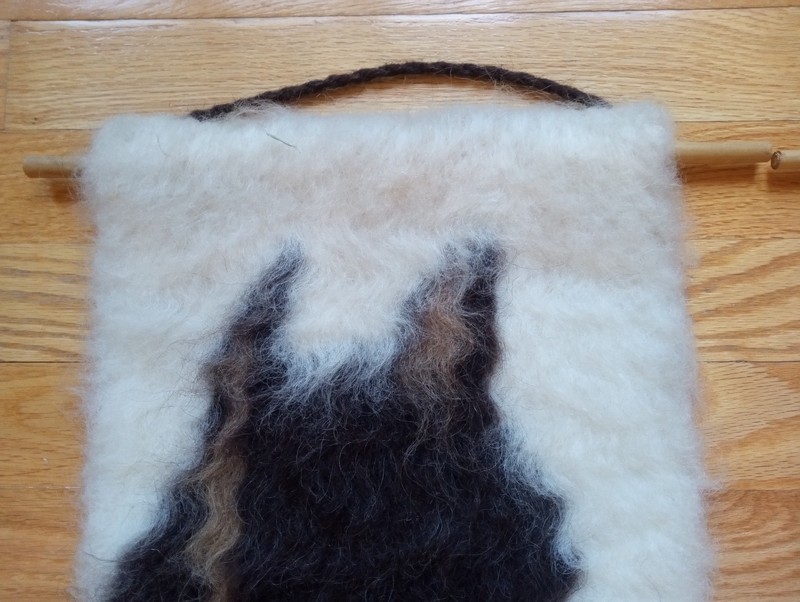 Vintage ~ Pair of Icelandic MCM Woven Shaggy Wool ~ Wall Hangings ~ Horse gallery